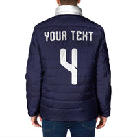 Custom Scotland Football Padded Jacket Tartan Patchwork Pattern Scottish Saltire Flag Style