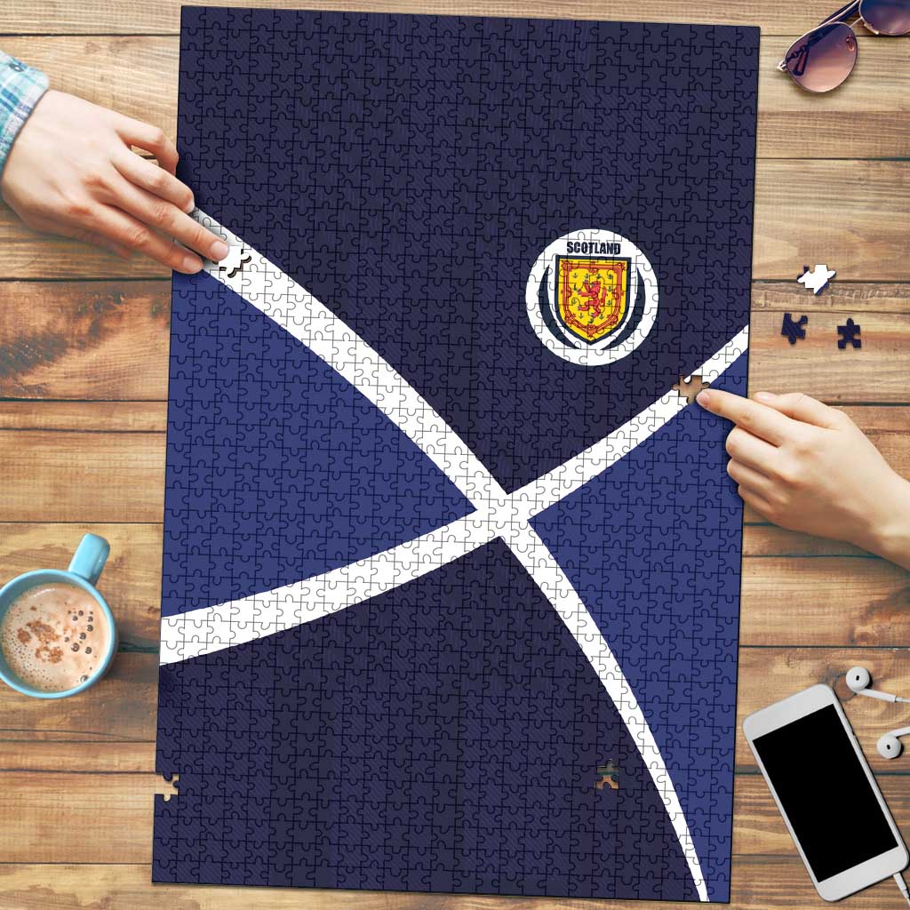 Scotland Football Puzzle Tartan Patchwork Pattern Scottish Saltire Flag Style
