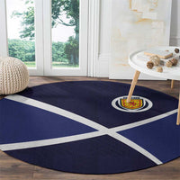 Scotland Football Round Carpet Tartan Patchwork Pattern Scottish Saltire Flag Style