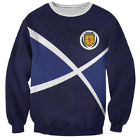 Custom Scotland Football Sweatshirt Tartan Patchwork Pattern Scottish Saltire Flag Style