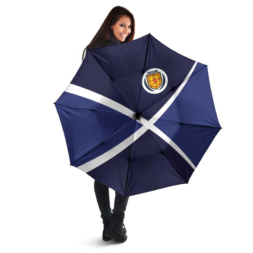 Scotland Football Umbrella Tartan Patchwork Pattern Scottish Saltire Flag Style
