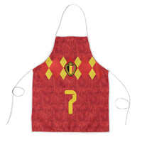 Custom Belgium Football Apron Fiery Devil Motif