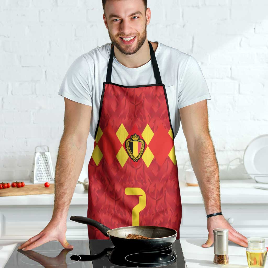 Custom Belgium Football Apron Fiery Devil Motif