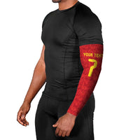 Custom Belgium Football Arm Sleeves Fiery Devil Motif