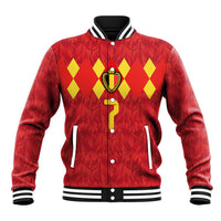 Custom Belgium Football Baseball Jacket Fiery Devil Motif