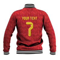 Custom Belgium Football Baseball Jacket Fiery Devil Motif