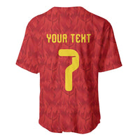 Custom Belgium Football Baseball Jersey Fiery Devil Motif