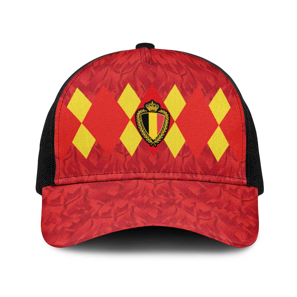 Belgium Football Baseball Net Cap Fiery Devil Motif