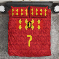 Custom Belgium Football Bedding Set Fiery Devil Motif