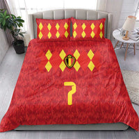 Custom Belgium Football Bedding Set Fiery Devil Motif