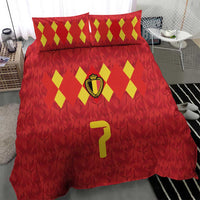 Custom Belgium Football Bedding Set Fiery Devil Motif