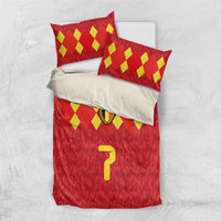 Custom Belgium Football Bedding Set Fiery Devil Motif