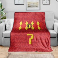 Custom Belgium Football Blanket Fiery Devil Motif