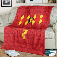 Custom Belgium Football Blanket Fiery Devil Motif