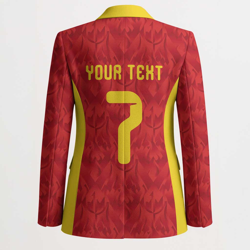 Custom Belgium Football Blazer Fiery Devil Motif