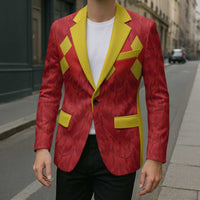 Custom Belgium Football Blazer Fiery Devil Motif