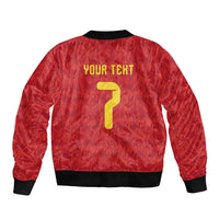 Custom Belgium Football Bomber Jacket Fiery Devil Motif