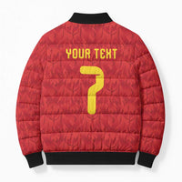 Custom Belgium Football Bomber Puffer Jacket Fiery Devil Motif