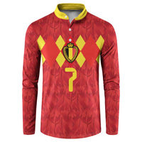 Custom Belgium Football Button Sweatshirt Fiery Devil Motif