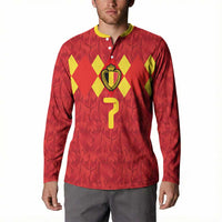 Custom Belgium Football Button Sweatshirt Fiery Devil Motif