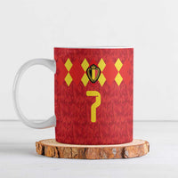Custom Belgium Football Ceramic Mug Fiery Devil Motif