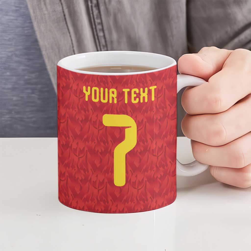 Custom Belgium Football Ceramic Mug Fiery Devil Motif