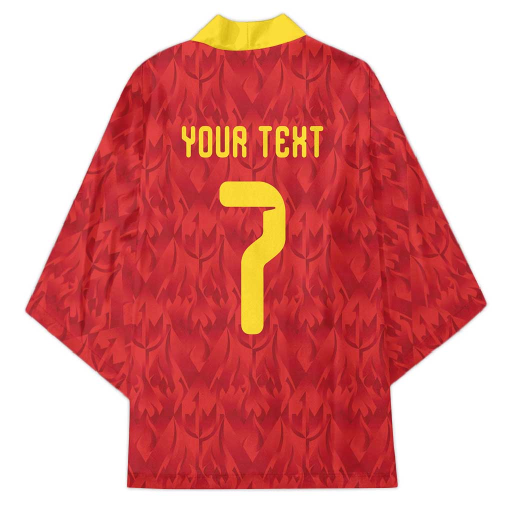Custom Belgium Football Kimono Fiery Devil Motif
