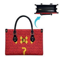 Custom Belgium Football Leather Bag Fiery Devil Motif