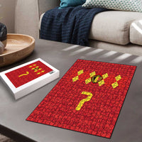 Custom Belgium Football Puzzle Fiery Devil Motif
