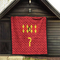 Custom Belgium Football Quilt Fiery Devil Motif