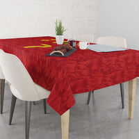 Custom Belgium Football Tablecloth Fiery Devil Motif