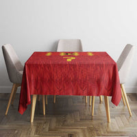 Custom Belgium Football Tablecloth Fiery Devil Motif