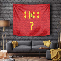 Custom Belgium Football Tapestry Fiery Devil Motif