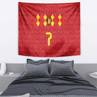 Custom Belgium Football Tapestry Fiery Devil Motif