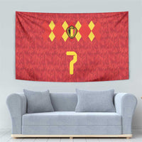 Custom Belgium Football Tapestry Fiery Devil Motif