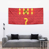 Custom Belgium Football Tapestry Fiery Devil Motif