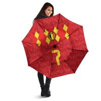 Custom Belgium Football Umbrella Fiery Devil Motif