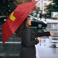 Custom Belgium Football Umbrella Fiery Devil Motif