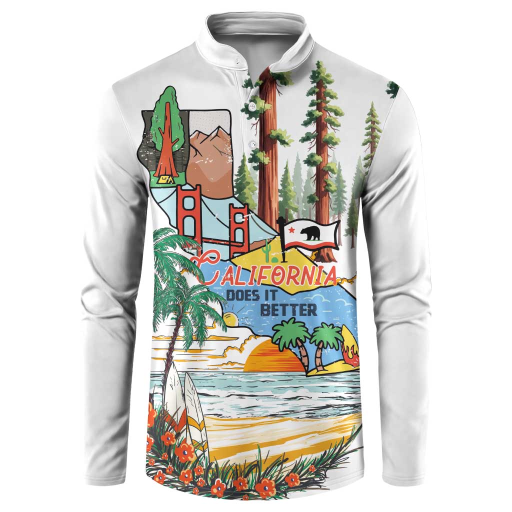 California Does it Better Button Sweatshirt Forest to Coast