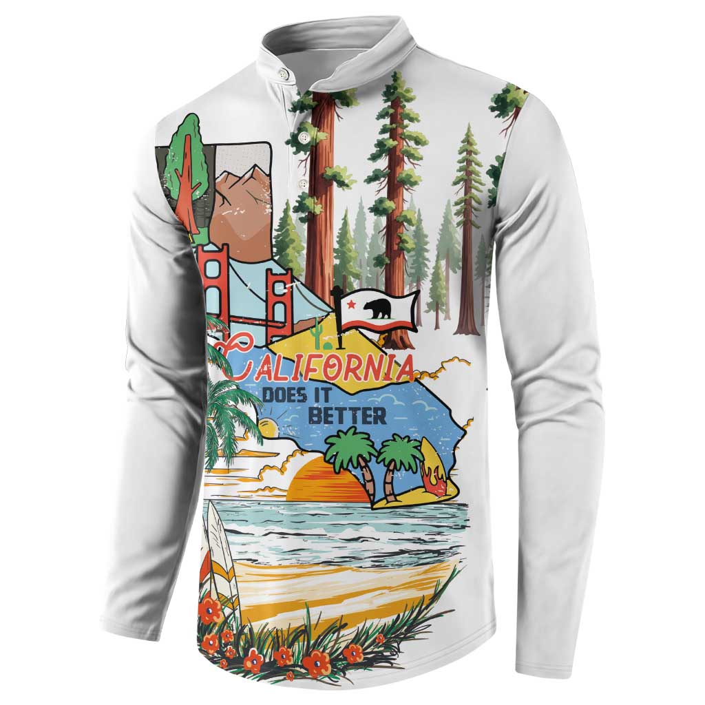 California Does it Better Button Sweatshirt Forest to Coast