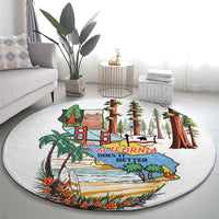 California Does it Better Round Carpet Forest to Coast