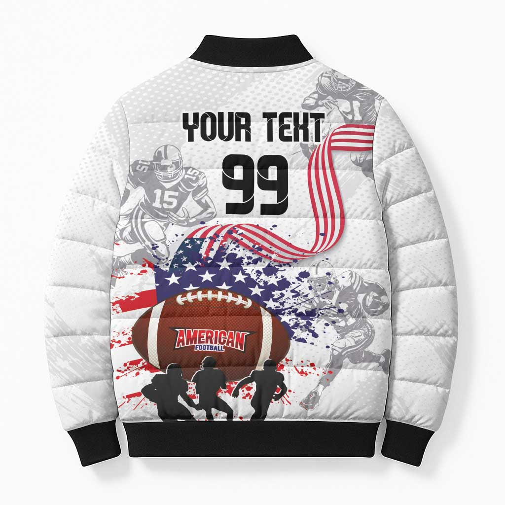 Custom American Football Bomber Puffer Jacket Road to Glory