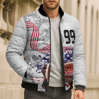Custom American Football Bomber Puffer Jacket Road to Glory
