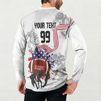 Custom American Football Button Sweatshirt Road to Glory