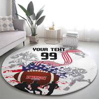 Custom American Football Round Carpet Road to Glory