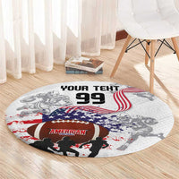 Custom American Football Round Carpet Road to Glory