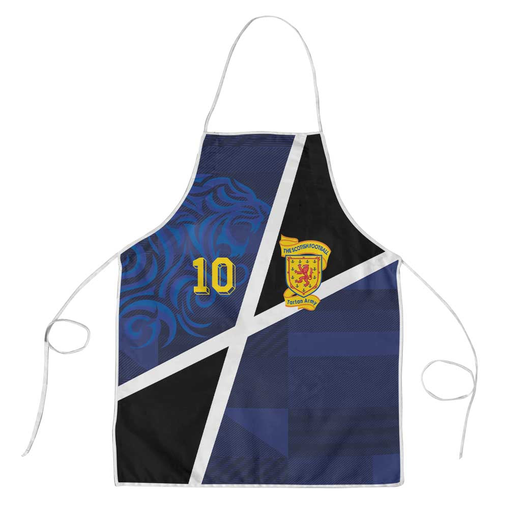 Custom Scottish Football Apron Lion and Tartan Patchwork Pattern
