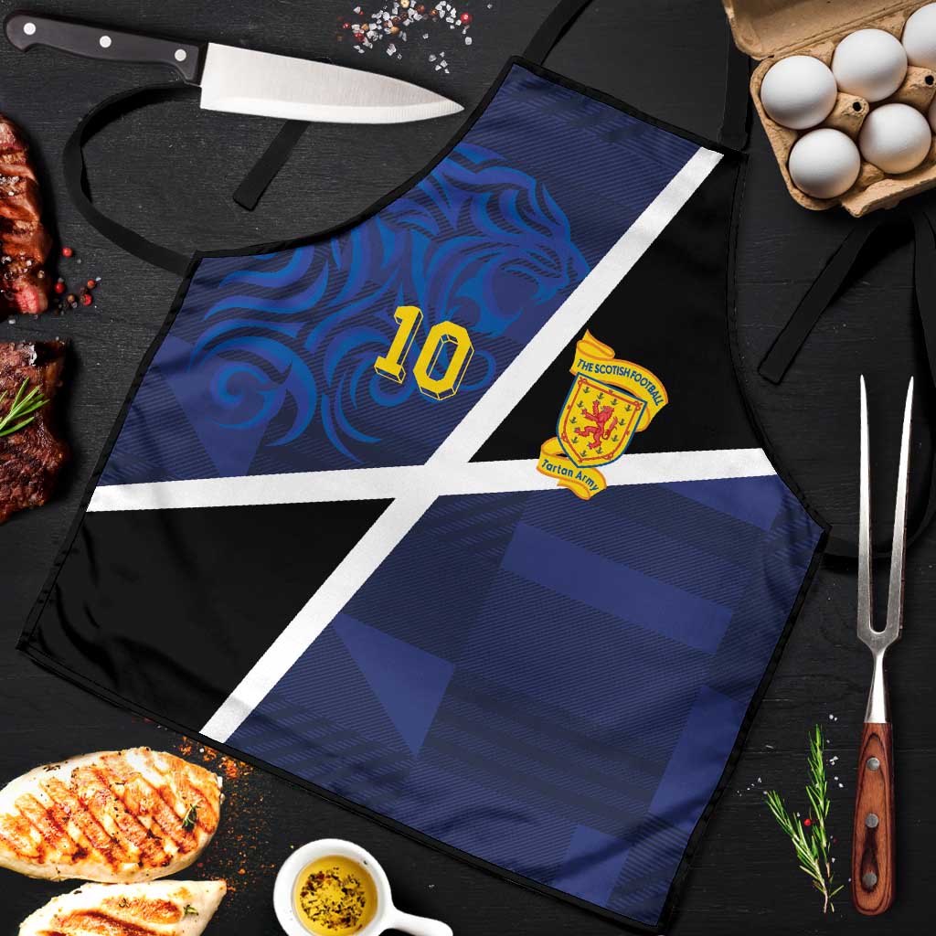 Custom Scottish Football Apron Lion and Tartan Patchwork Pattern