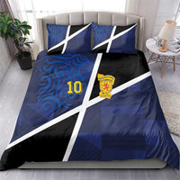 Custom Scottish Football Bedding Set Lion and Tartan Patchwork Pattern