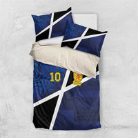 Custom Scottish Football Bedding Set Lion and Tartan Patchwork Pattern